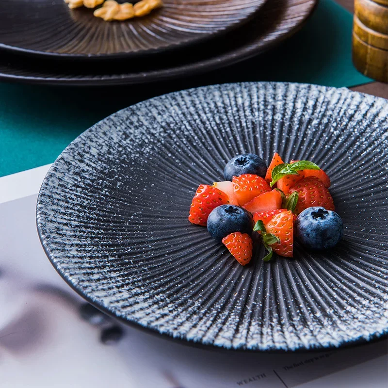 Creative Tableware Western Plates Ceramics Dinner Plates Practical Kitchen Japanese Steak Disc Household Cuisine Spaghetti