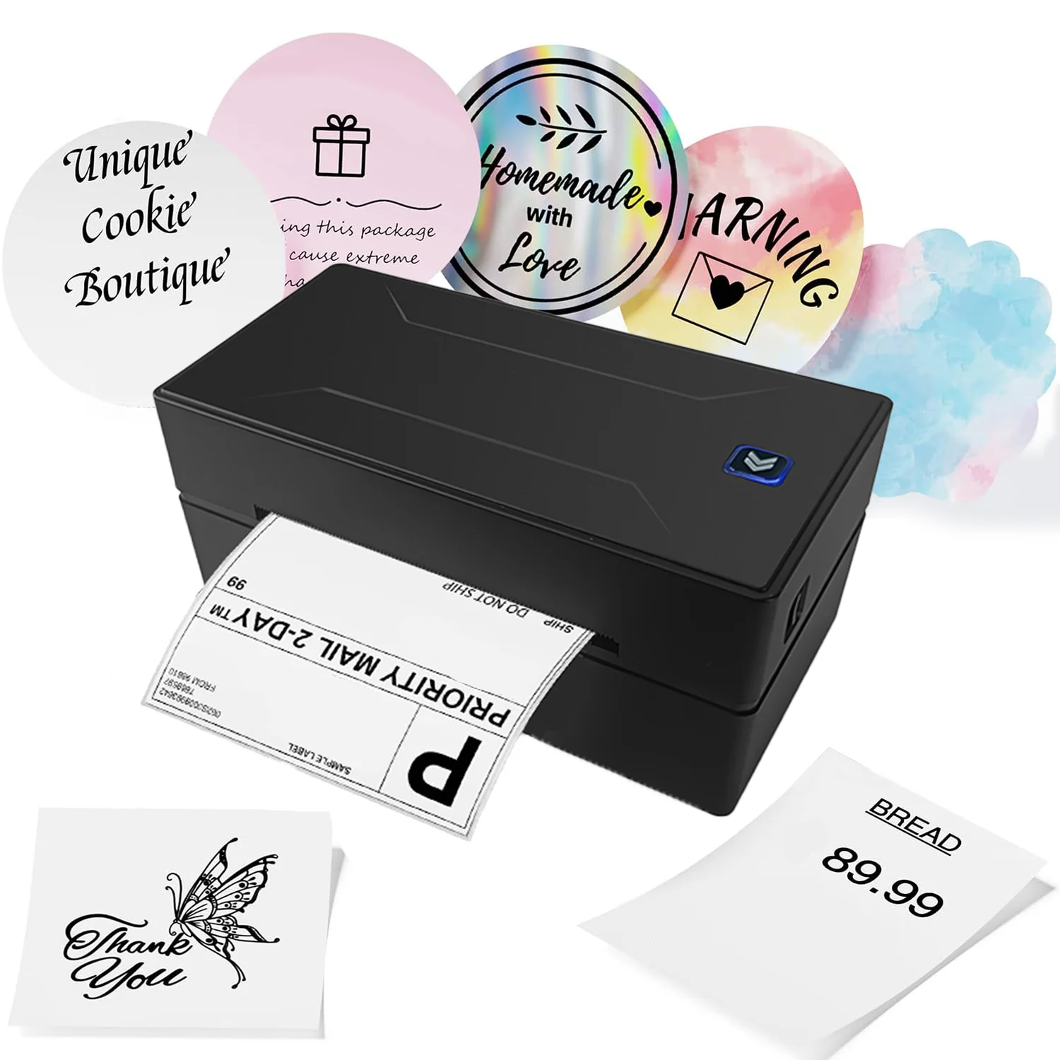 Marklife Thermal Label Printer Bluetooth-compatible Shipping Label Printer 4X6inch Compatible with iPhone Android Window D100