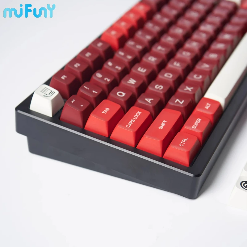 Imagem -03 - Glorya Red Theme Keyboard Cap Grupo Abs Duas Cores Bola de Moldagem Perfil SA Fit para Teclado Mecânico Alice 160 Chaves