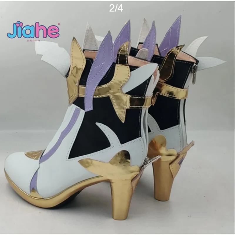 أزياء سبينا أستيرا التأثيرية لعبة هونكاي إمباكت 3 للرجال والنساء أحذية جلدية قصيرة للهالوين وعيد الميلاد بكعب عالٍ جديد #5