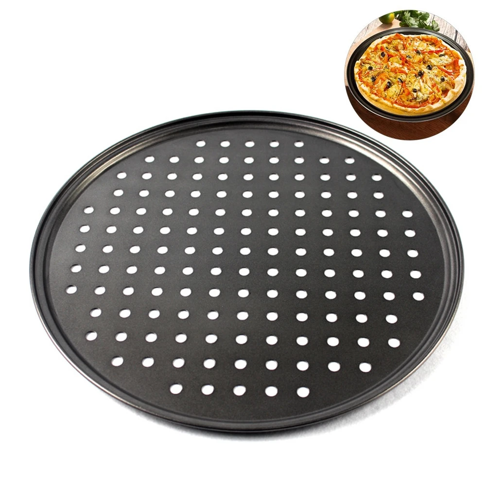

Pizza Tray Round High Quality Cold Rolled Sheet Material Sturdy Durable Easy To Carry Home Kitchen Tray Strong Baking Tool