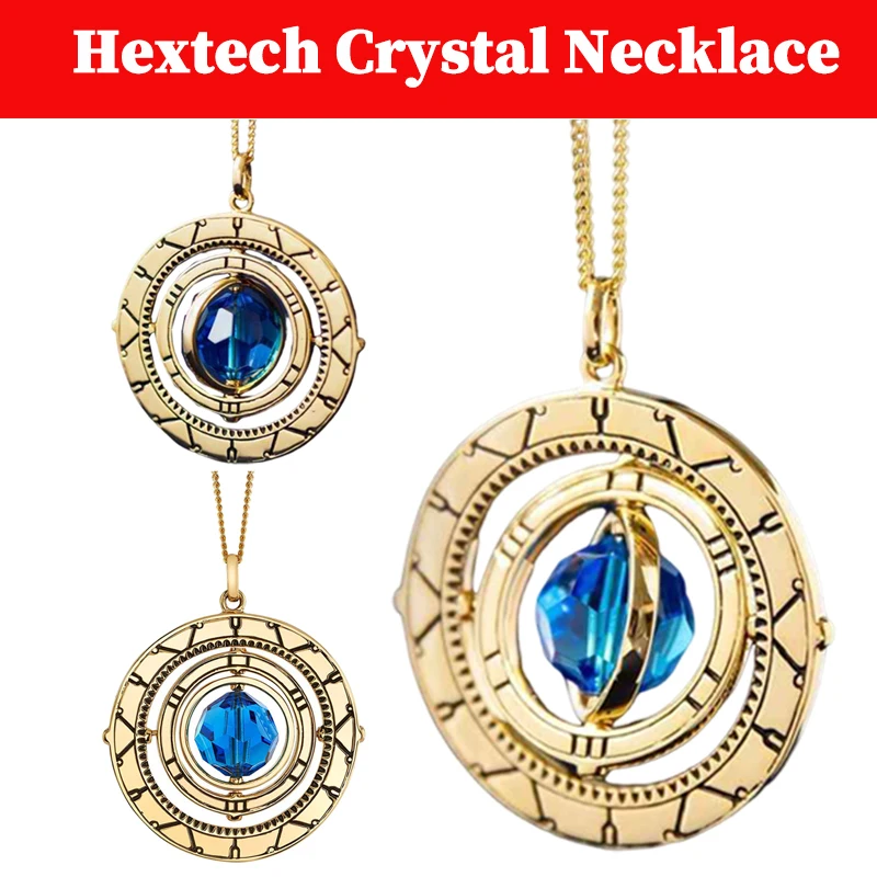 Game LOL Arcane Hextech Crystal Cosplay Pendant Necklace Gifts Halloween Roleplay Neck Lace Women Disguise Party Prop Customized