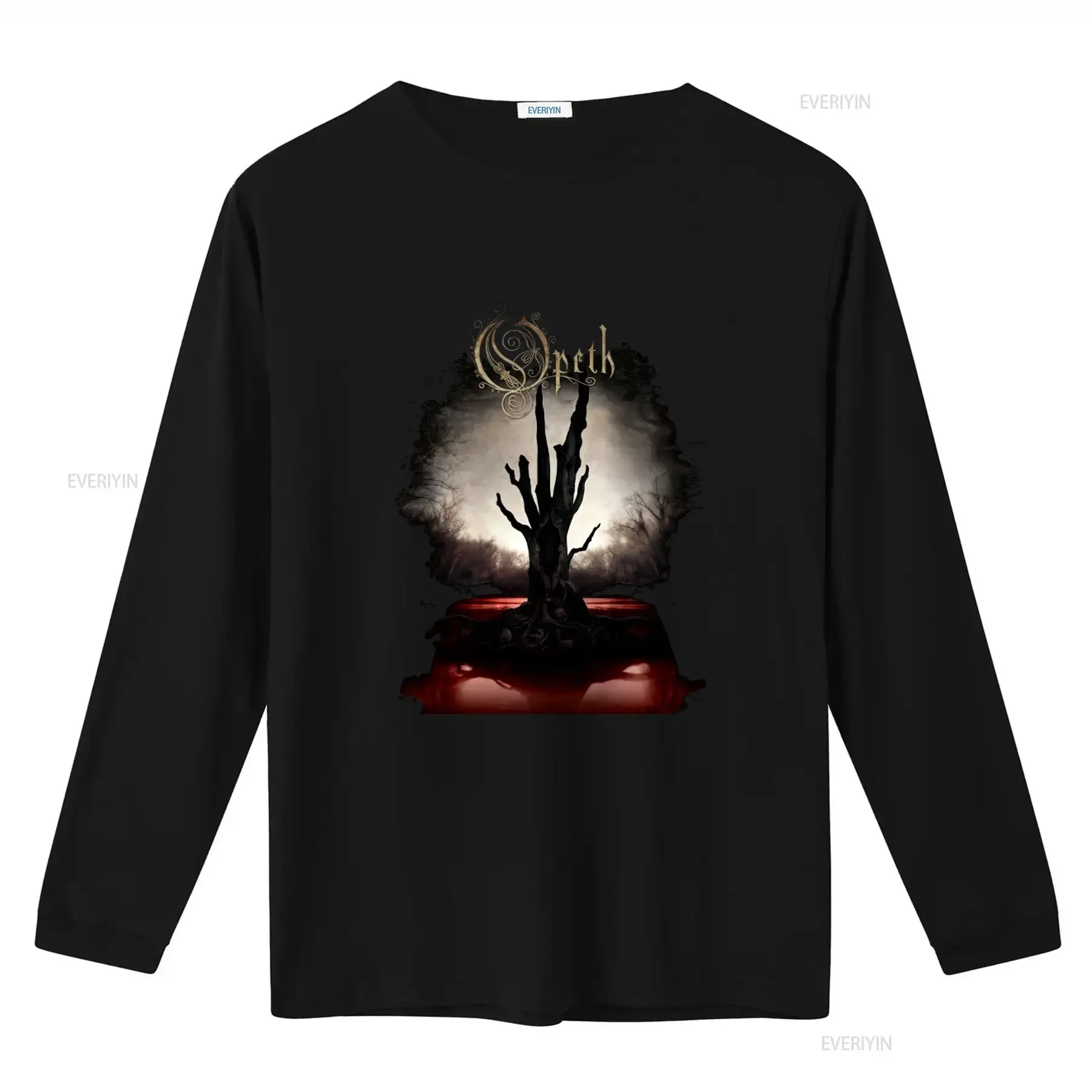 New Rare Opeth Cotton Black Men's T Shirt Full Size Perfect for Fans with Long or s Options vintage Washed Breathable