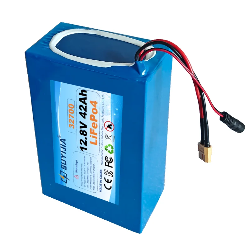12.8V 42Ah LiFePO4 Battery Pack – 4S6P 32700 Cells 12.8V 42000mAh Built-in 40A BMS, for 12V UPS/Backup Power