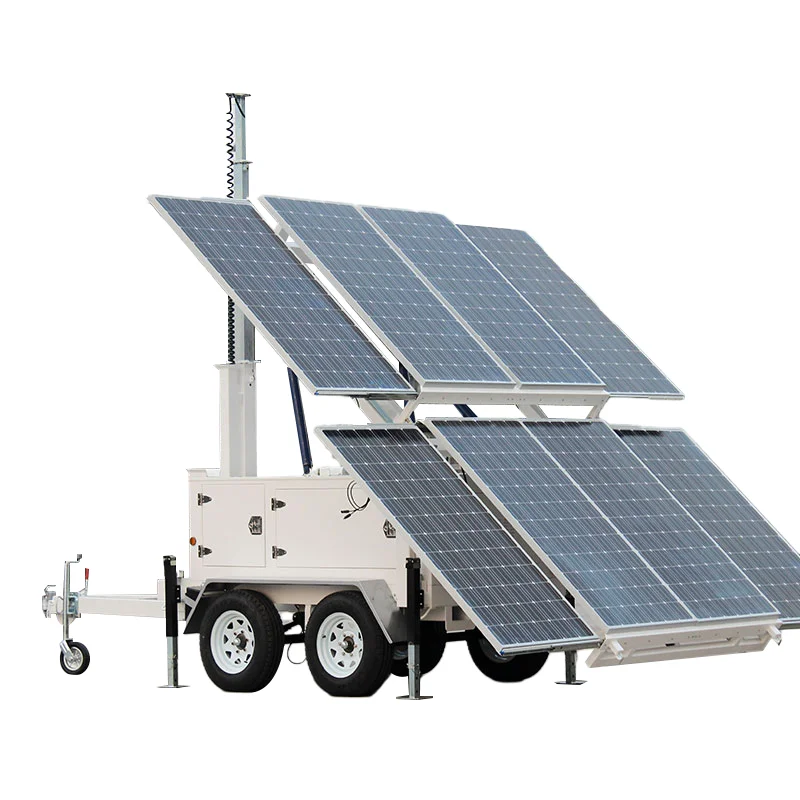 High Quality Durable Using Solar Trailer Solar Auto  Lock/Sensor/ Safety Valve Power Generator Trailer