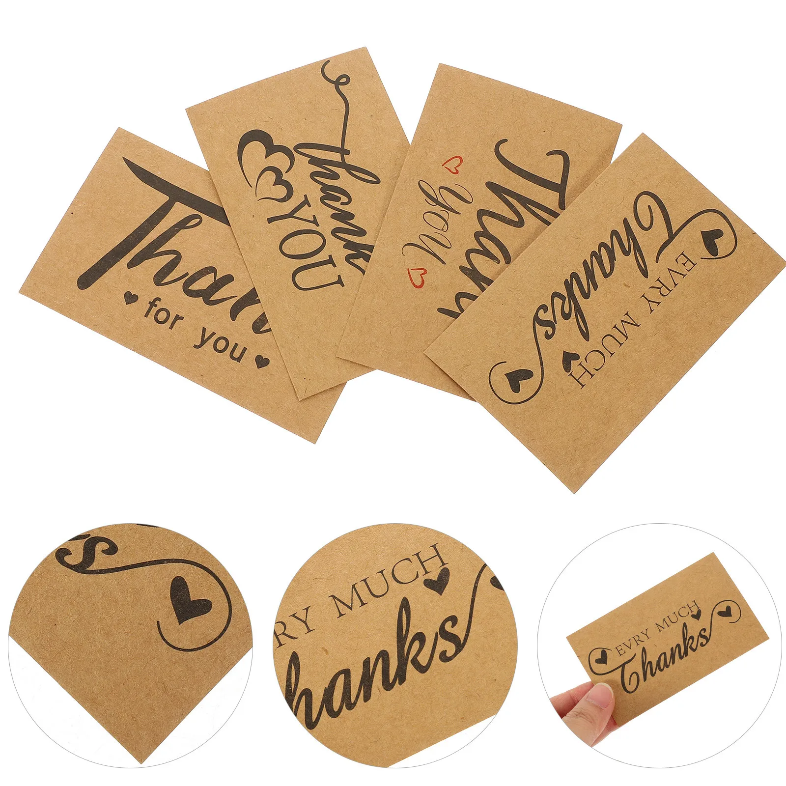 

120 шт., компактная легкая мелованная бумага с лазерной благодарностью для доставки, подарочная упаковка, магазин для малого бизнеса, поздравительные открытки