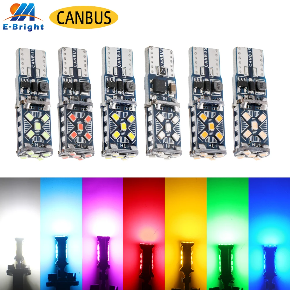 

4PCS Canbus 9-28V DC W5W T10 Car Light 2016 SMD LED Clearance Courtesy Step Trunk Light White Ice Blue Red Amber Pink No error