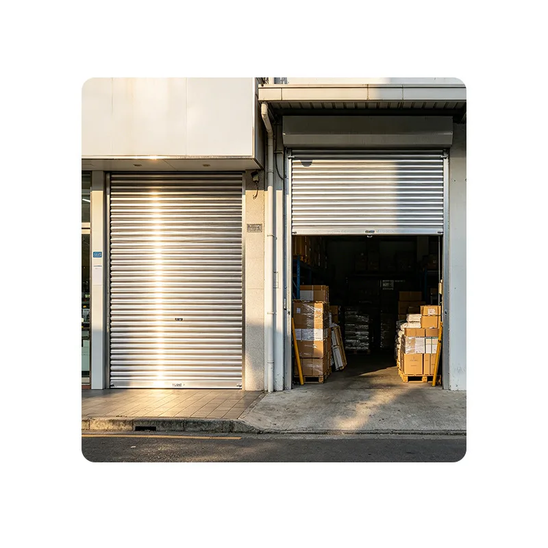 Stainless Steel Rolling Door 304/201, Anti-Theft Windproof Roll Up Garage Door, Dustproof Soundproof Custom Size