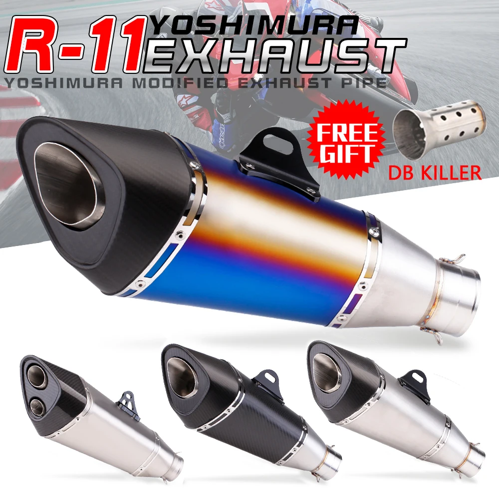 

Motorcycle exhaust modification R11 full carbon fiber tail section GSX250R 250SR Excelle 321R universal exhaust