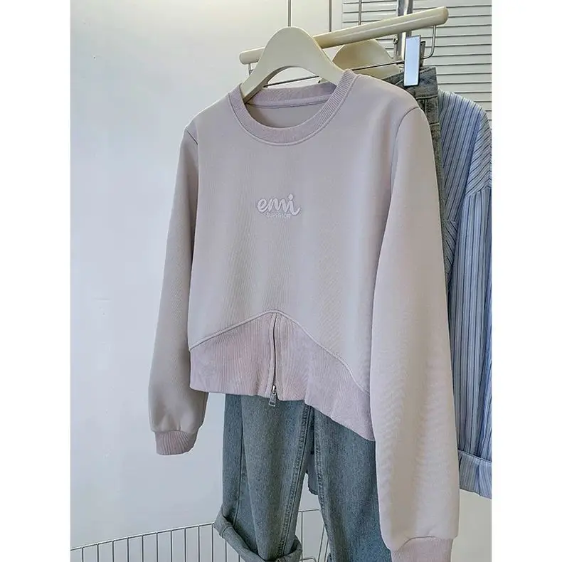 بلوزات نسائية ملابس قوطية امرأة الصوف الفتيات 2025 تصميم الربيع نمط فضفاض صالح عصري مريح الشتاء سستة