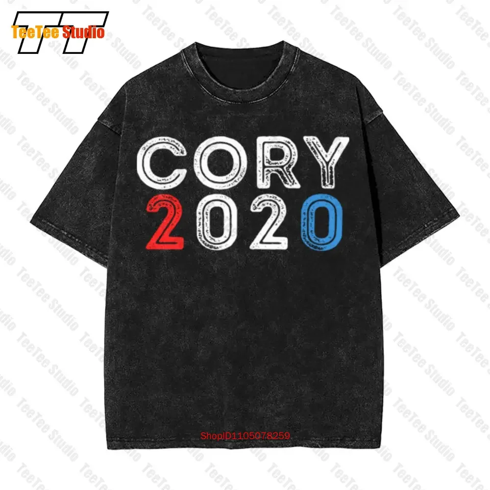 Cory 2020 Cory Booker Wave Jersey Democratic Vintage Oversized T-Shirt SWAN