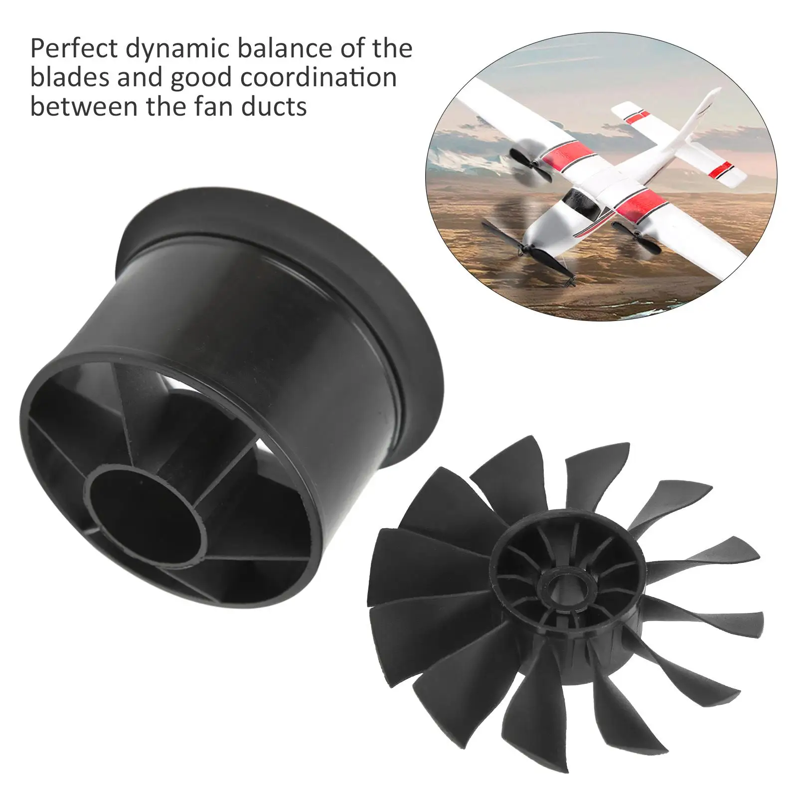 50mm RC Ducted Fan 12-Blade Propeller for 3300 -5000KV Motors - High Performance RC Planes Accessory