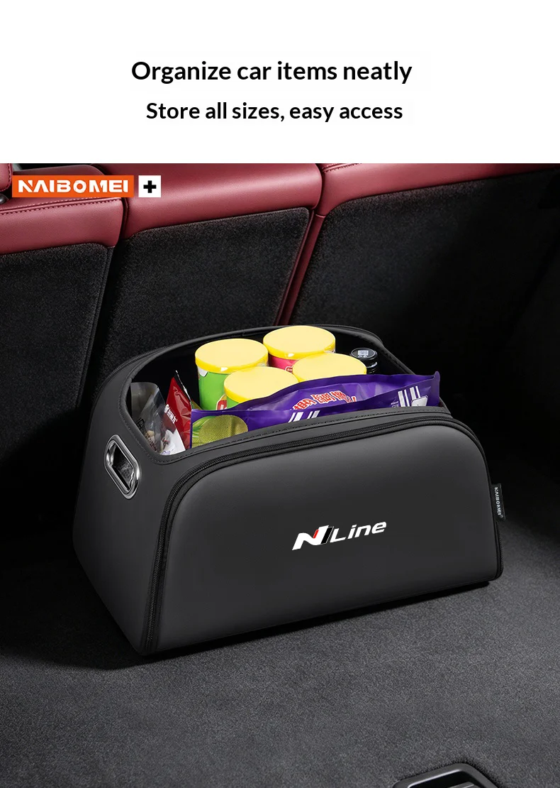 Kofferraum-Organizer, Aufbewahrungstasche mit integrierter Tasche für Hyundai N NLine Tucson Sonata Santafe Veloster Solaris Zubehör – Detail 2