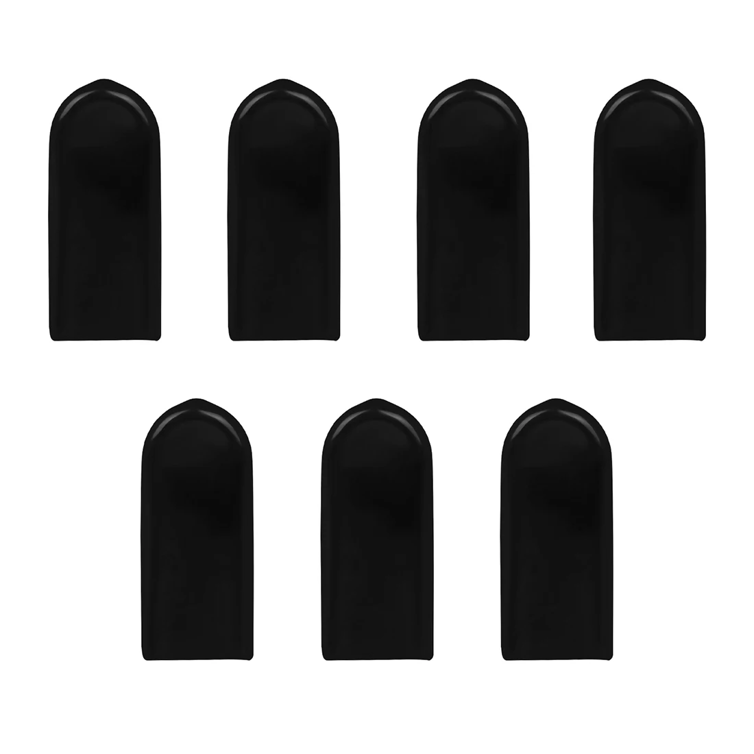 7Pcs Saxophone Thumb Slipper Silicone Protective Cover Black for Alto Tenor Soprano Woodwind Instrument Protector Accessories