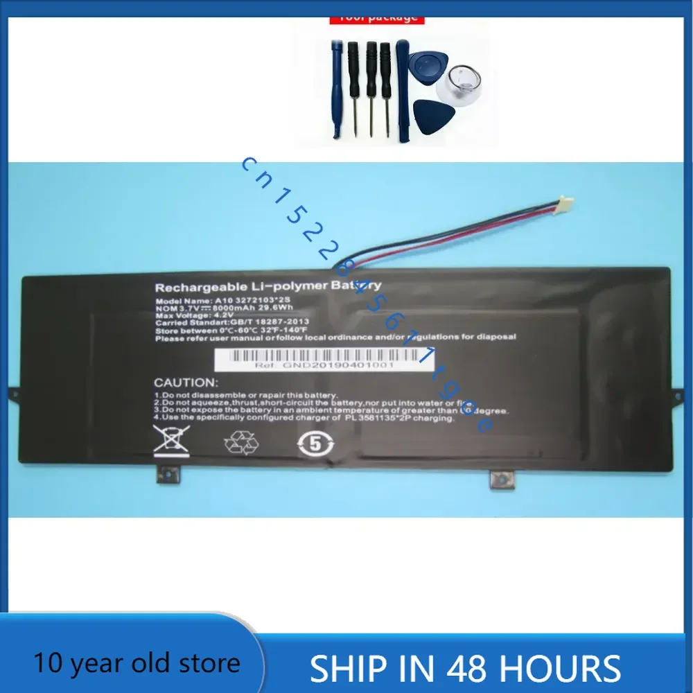 

model A10 3272103*2S 3.7V 8000mAh New replacement battery for batteries+tool