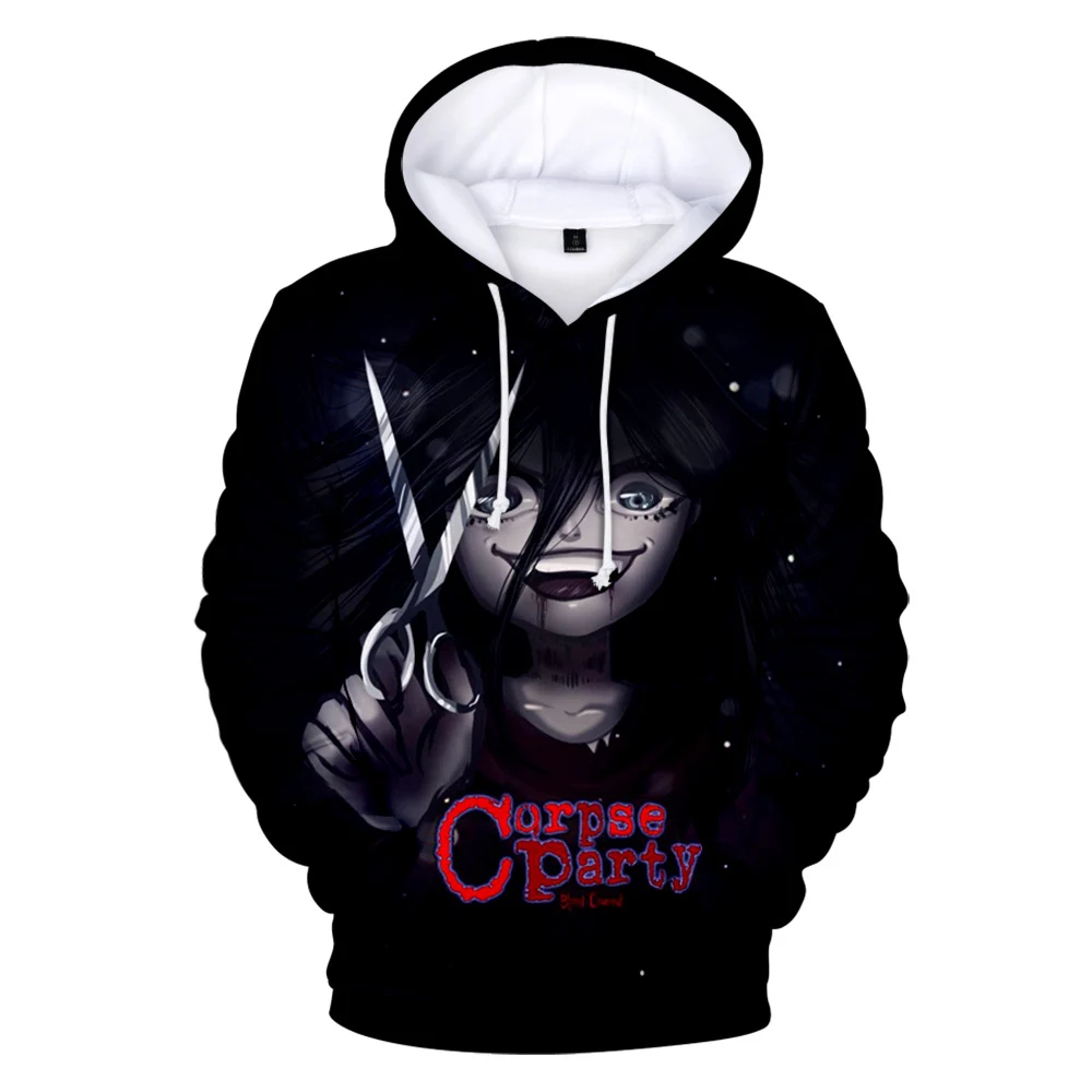 Fashion Cute 3D Sweatshirts Horror Game Corpse Party Blood Covered High Quality Hoodies Autumn Winter Men/Women Tops