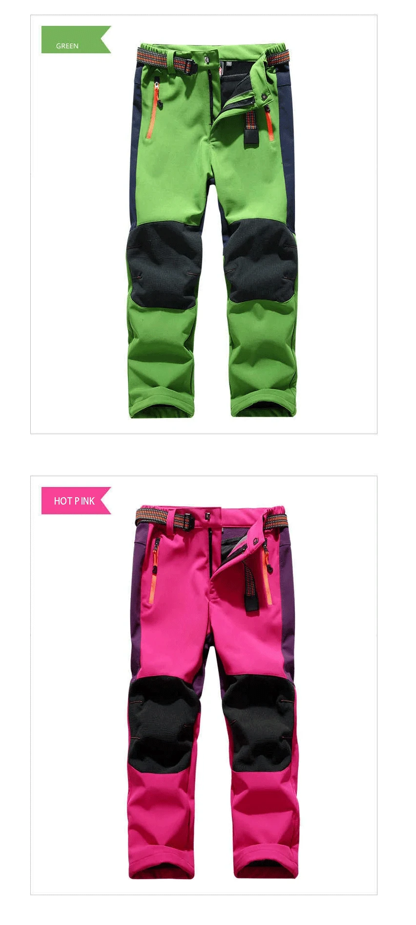 Neue frühling winddicht wasserdichte kinder im freien kinder hosen jungen mädchen softshell hosen warme jugendliche klettern hosen jogginghose – Detail 6