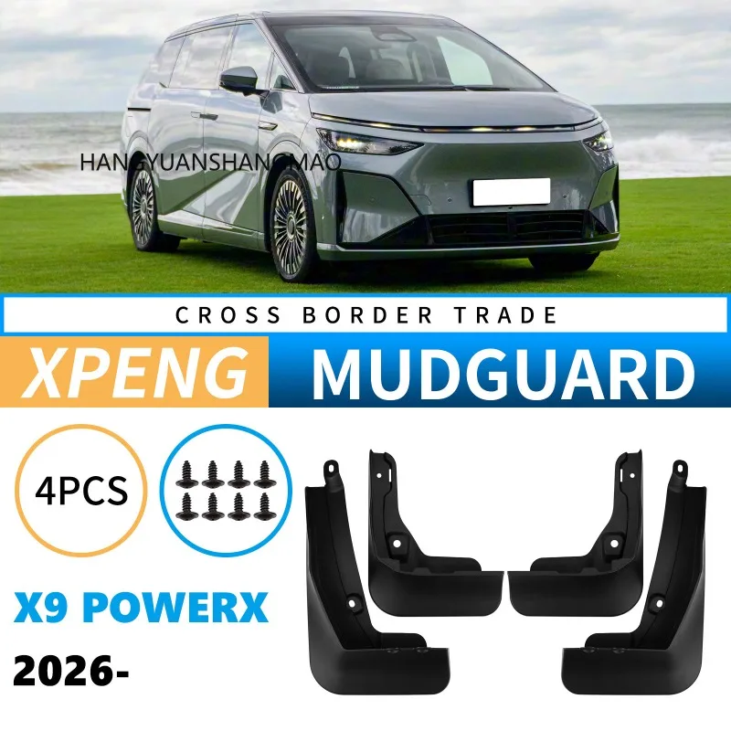 For Xpeng Xpeng X9 PowerX 2026 MudFlaps Mudguards Mud Flaps Splash Guards Front Rear Wheels Fender Car Accessories