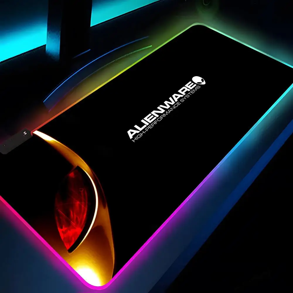 Alienware Mouse Pad Rgb Xxl Laptop Mat Gaming Mousepad Backlit Keyboard Gamer Girl Table Pads Desk