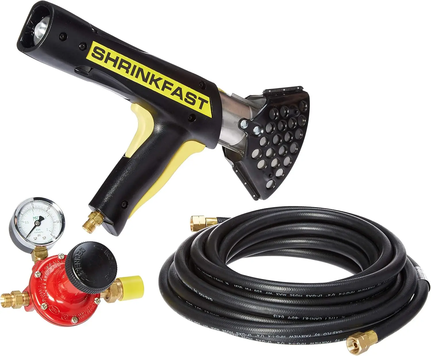 

Heat Gun 200000 BTU Propane Heat Gun Ready to Use with 25 Hose Regulator Hard Case and Wrench very lightweight durable