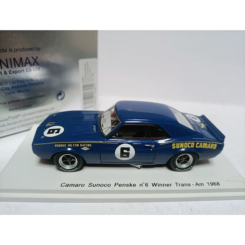 Spark 1:43 Gewinner aus Kunstharz, Trans Am 1968, Rennwagenmodell, Klassiker, Erwachsenen-Souvenir, Geschenk, statische Anzeige