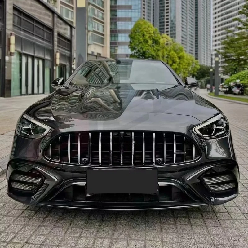 W205 إلى W206 عدة ل 2015-2021 C الفئة W205 ترقية W206 C63 مصدات السيارة هود غطاء صندوق السيارة المصابيح الأمامية القديمة إلى طقم الجسم الجديد