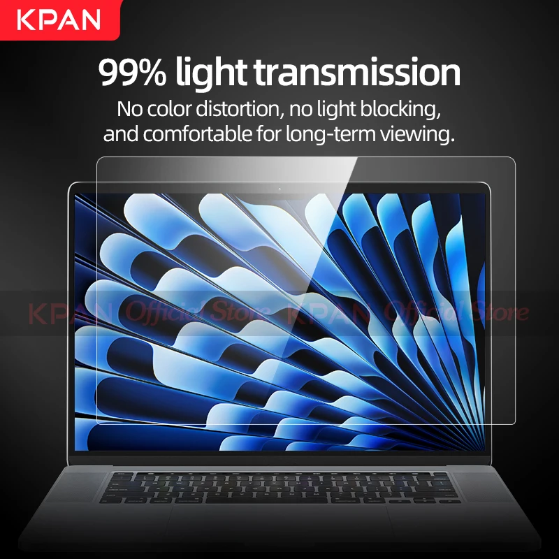High-Definition Anti-Blue Light Transparent Screen Protector for MacBook Pro 14/16 (M1–M3/M4/M5) and MacBook Air 13.6/15