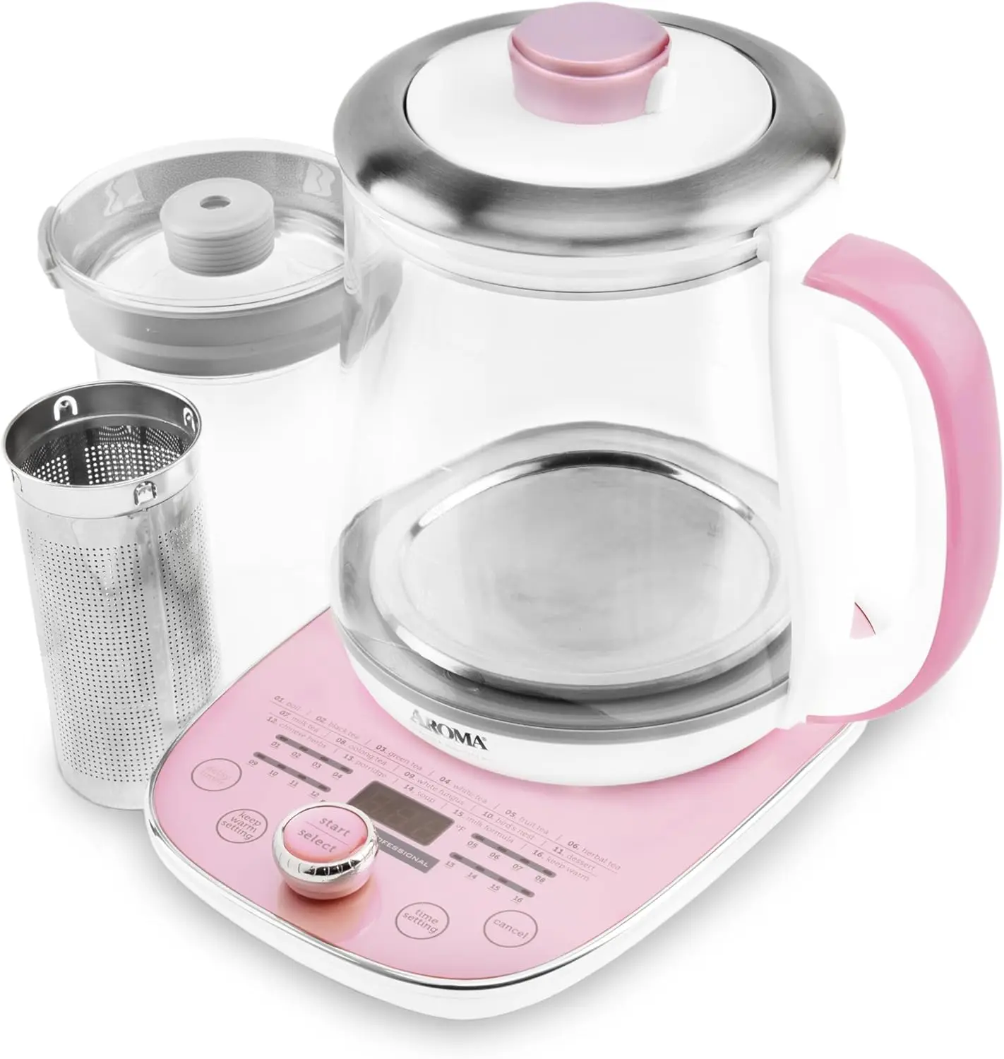 

16-in-1 Electric Kettle for Tea and Asian Recipes with Timer and Keep Warm Function