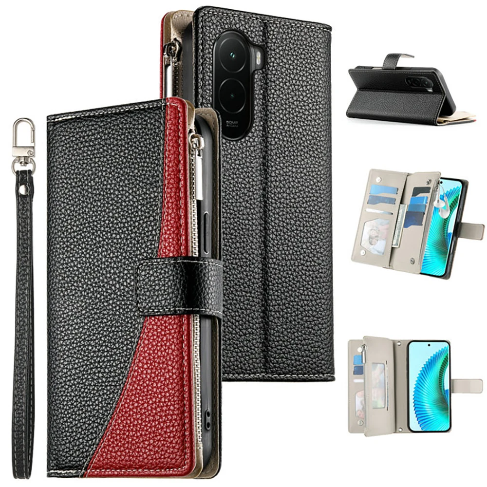 

Luxury Case For Poco M7 5G 4G Crossbody 6-Card Zipper Leather Shell For Xiaomi Poco M7 Plus Case M7 M 7 Pro Wallet Funda