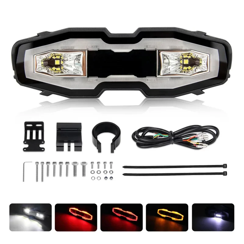 Suitable RZR Can-Am UTV/ATV: LED Chasing Tail Light Strips with 5 Modes & Brake Light Function