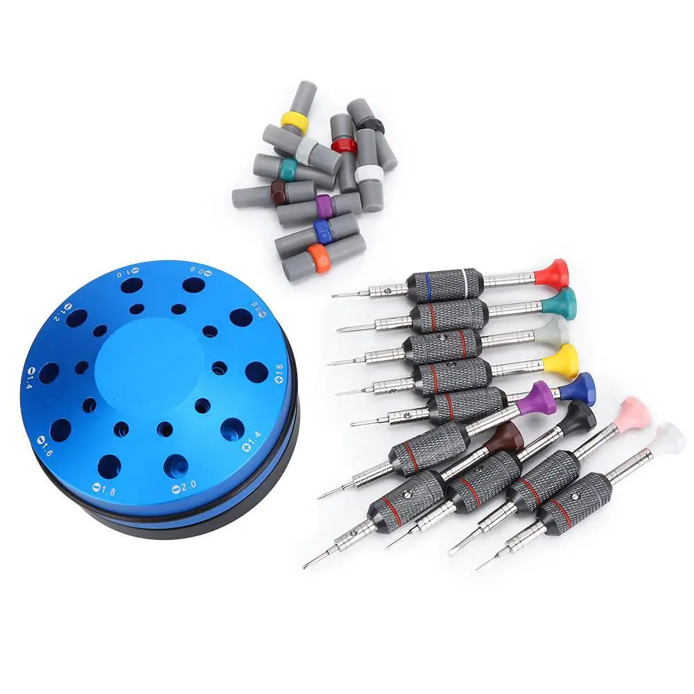 10pcs Screwdriver Sets Professional Watch Glasses Home Watch Repairing Tool with Base
