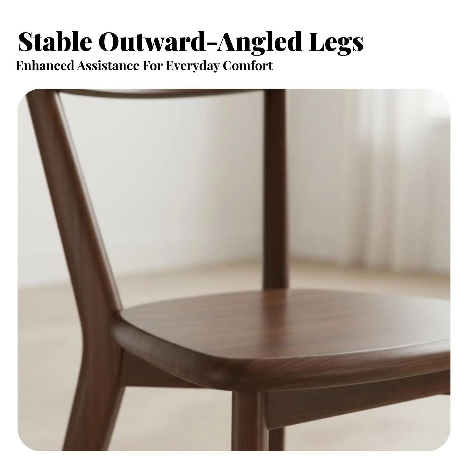 

Sturdy Wood Dining Chair Natural Materials Nordic Design Rear Rest Chair Household Furniture Ergonomic Design for Office Workers