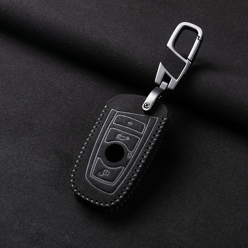 Leather Car Remote Key Case Cover For BMW 1 2 3 4 5 6 7 Series X1 X3 X4 X5 X6 F36 F25 F26 F30 F34 F10 F07 F20 Z10 G30 F15 F16