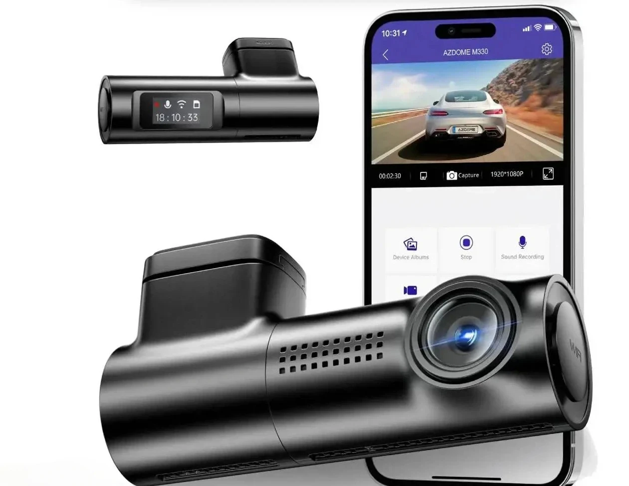 

M330 Car DVR 1296P Dash Cam Smart Voice Control WiFi Free APP Record Parking Monitors Loop Recording car accessories