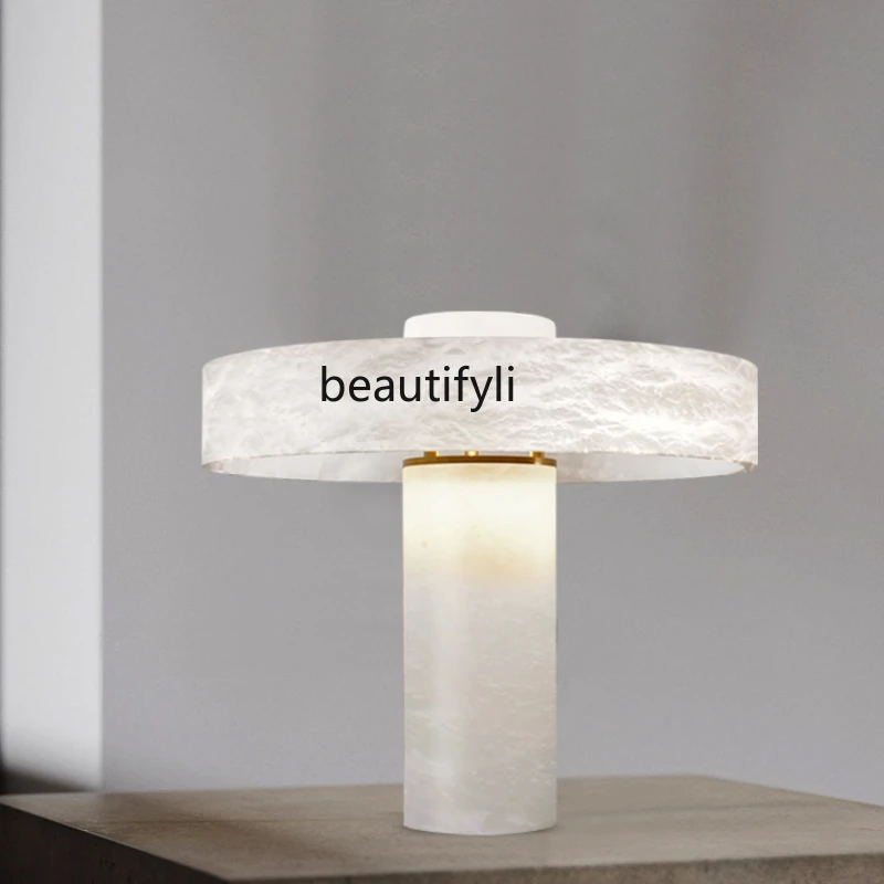 = Bedroom Marble Table Lamp Light Luxury Personality Living Room Study Room Decoration Lamp Reading Eye Protection Table Lamp