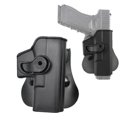 Funda de pistola para Glock 17 Gen 1-4, funda de cintura, funda de pistola de caza táctica, mano derecha, desbloqueo rápido