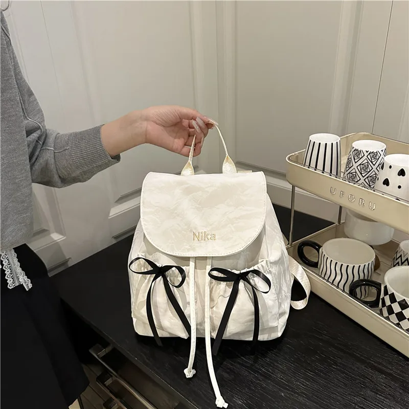 Advanced Butterfly Knot Backpack for Women, New Fashionable Travel Backpack, Korean Version Student Leisure Backpacks