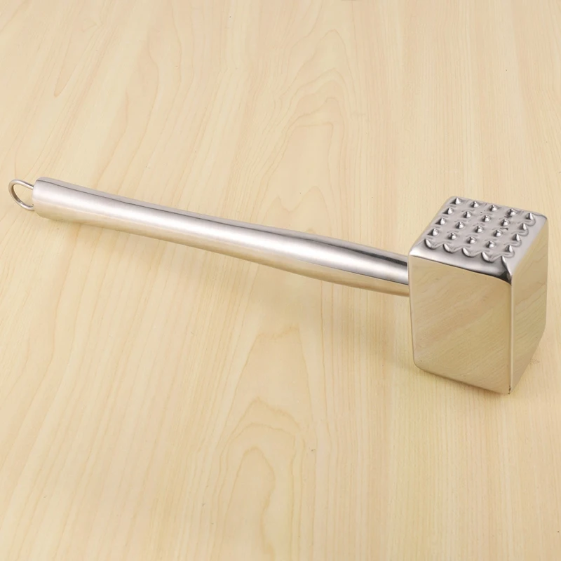 Stainless Steel Steak Tenderizer Practical Meat Hammer Pounder