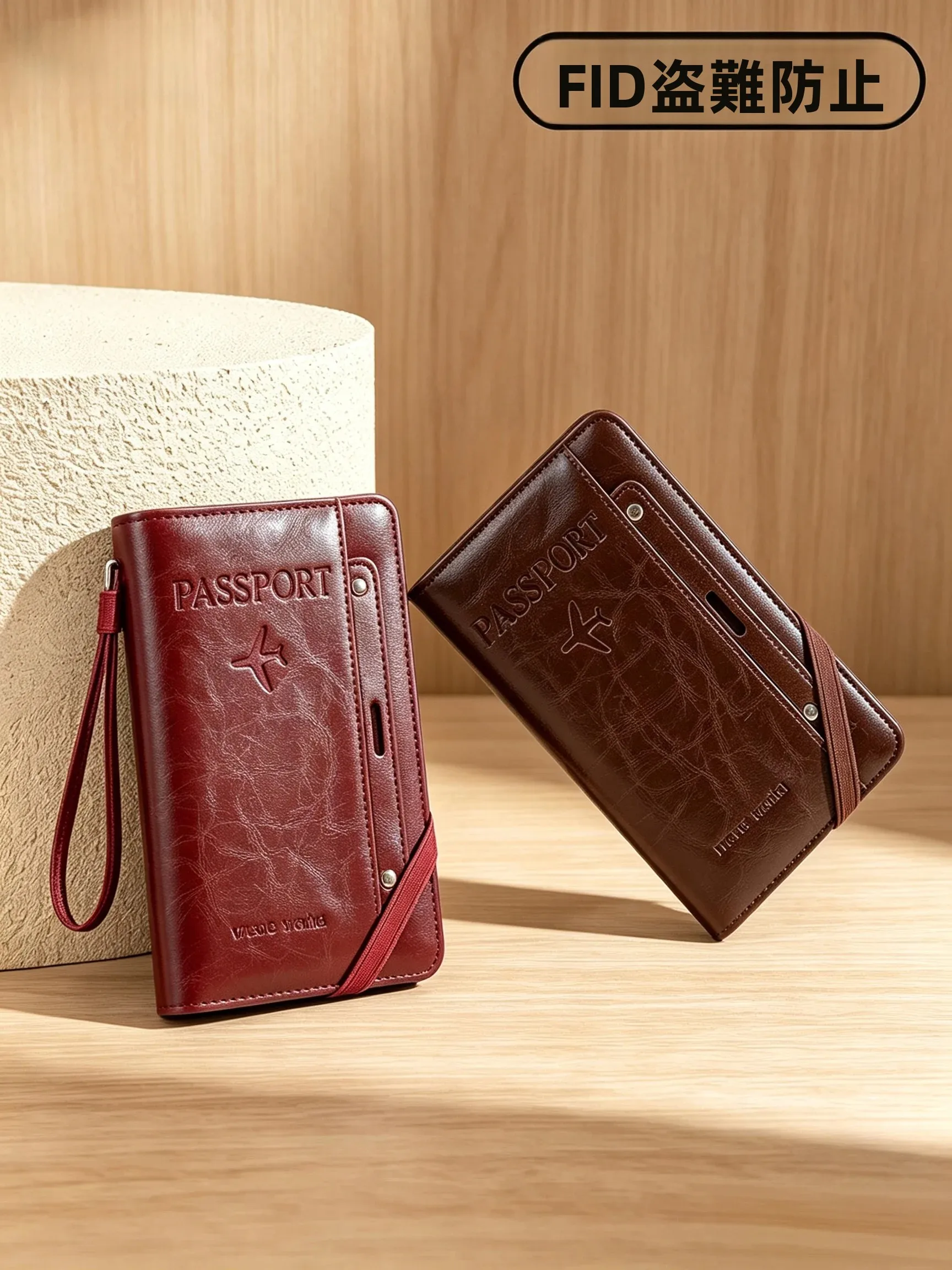 multi-functional-passport-wallet-women's-style-integrated-ticket-clip-document-storage-bag-anti-theft-brush-protection-cover