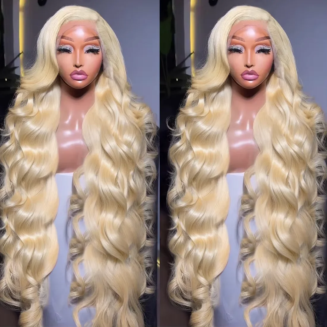 

Парик из натуральных волос 613 HD Lace Frontal, 13x6, с эффектом Body Wave, бразильский, плотность 220%, предварительно прорезанный, блонд, прозрачный кружевной фронтальный парик, 30 дюймов