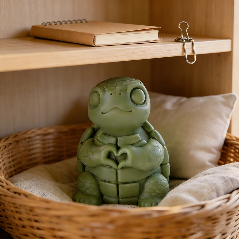 

Rustic Turtle Heart Hand Candle Mold 3D Silicone for Scented Candle Soap Resin Farmhouse Table Decor Cozy Handmade Gift