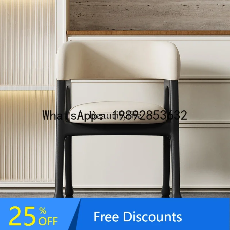 LYY light luxury dining chair matte cloth home simple modern restaurant designer comfortable back chair
