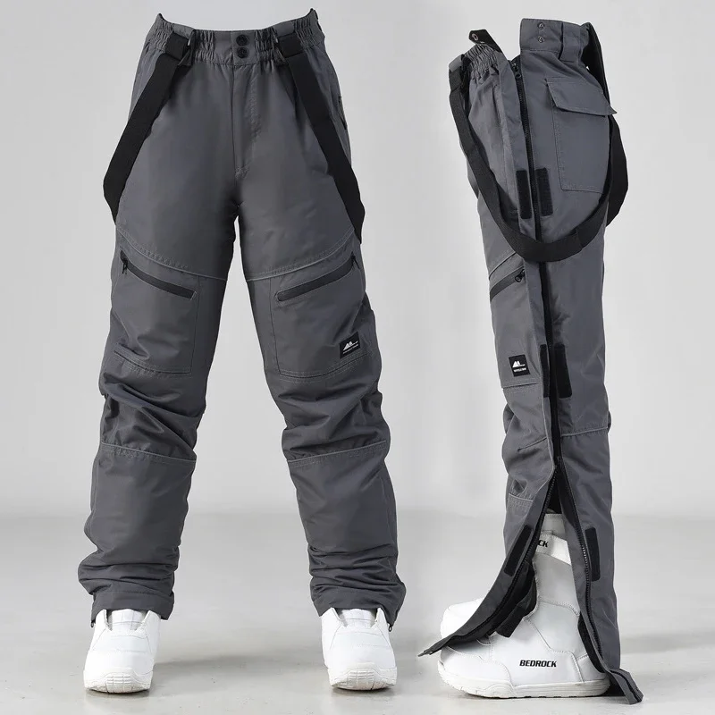 New 2024 Windproof Women Men Outdoor Sport Skiing Trousers Snow Pants Mountain Cotton Snowboard Overalls Waterproof Clothes