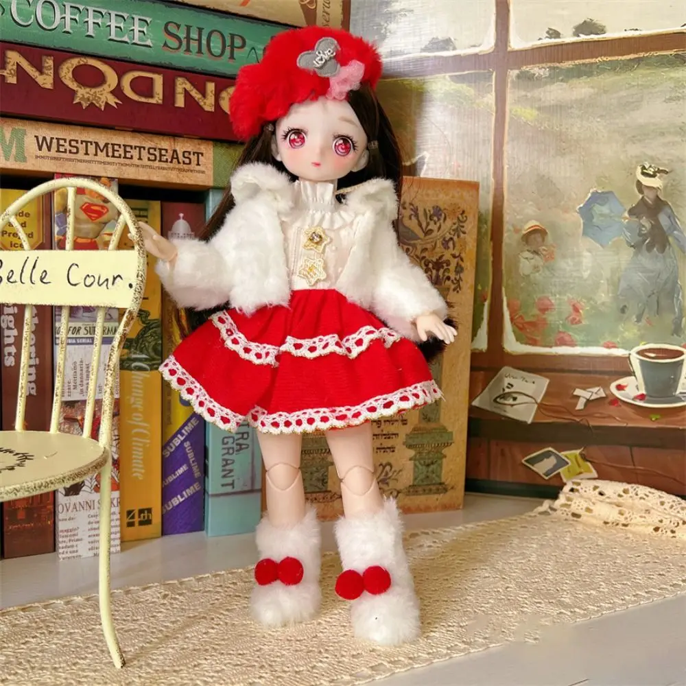 30cm Fashion 6 Points BJD Doll Merry Christmas Handmade Christmas Children's Gift Cos Gift Girl Toy