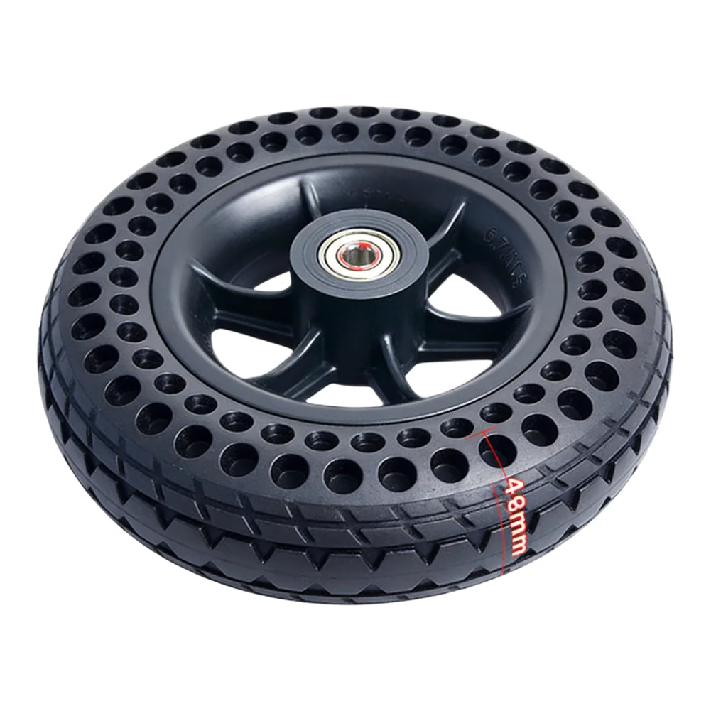 Wheelchair Usage About 570g 7 Inch Solid Wheel Non-slip Wheel Traction Tread Pattern Easy Installation Process