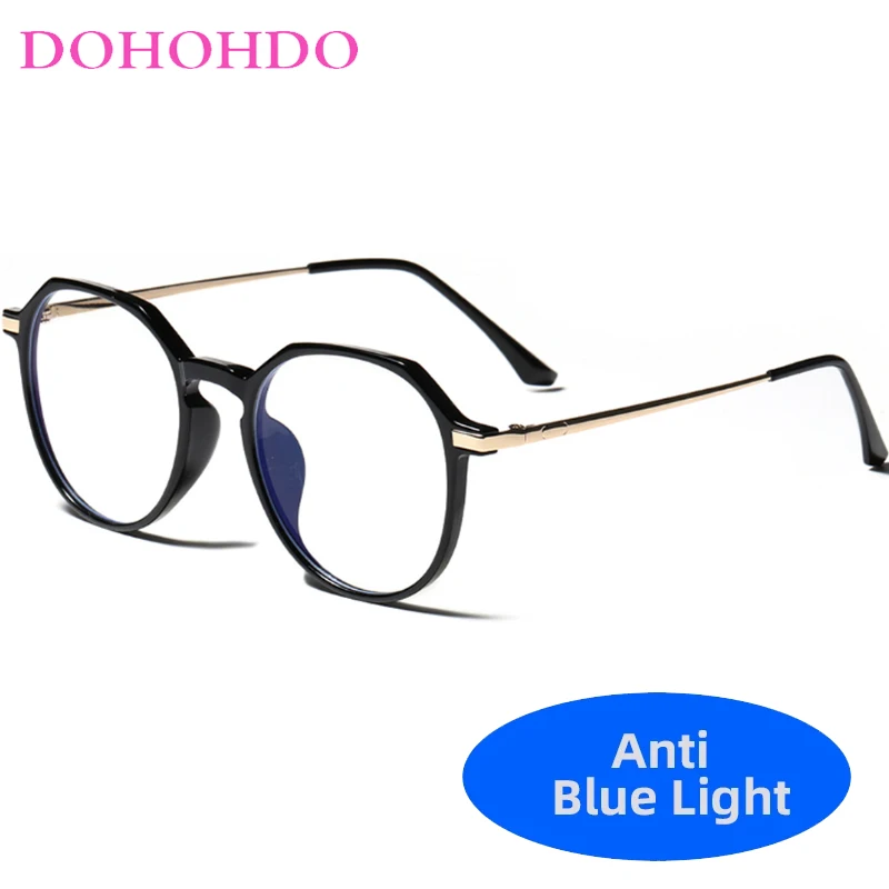 

DOHOHDO Anti Blue Light Men Reading Glasses 2024 New Luxury Women Fashion Round Full Frame TR90 Eyeglasses Male Artistic Eyewear