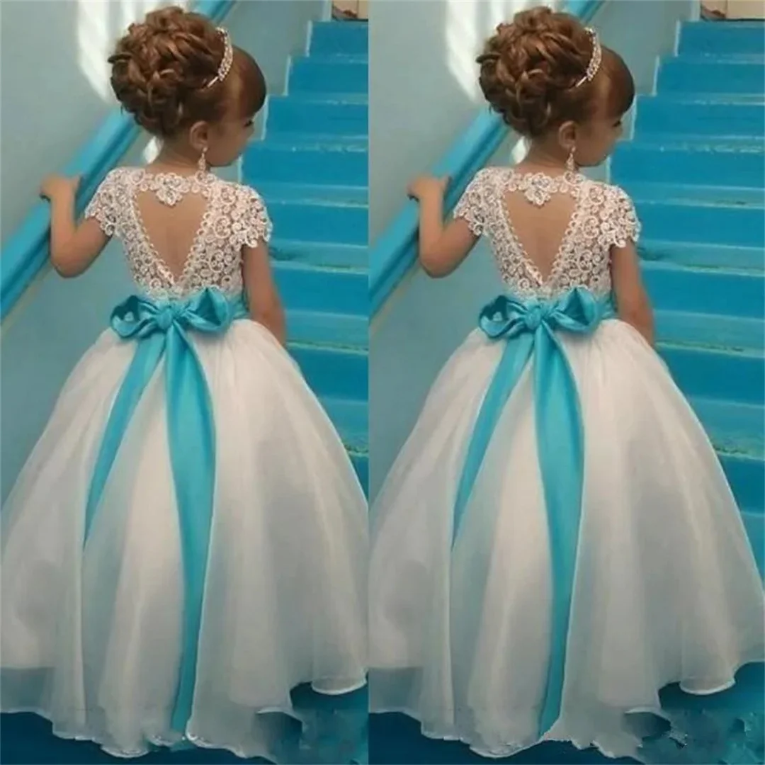 

Communion Dresses Flower Girl Dresses Applique Butterfly Applique Pageant Dresses For Girls First Kids Prom Dresses