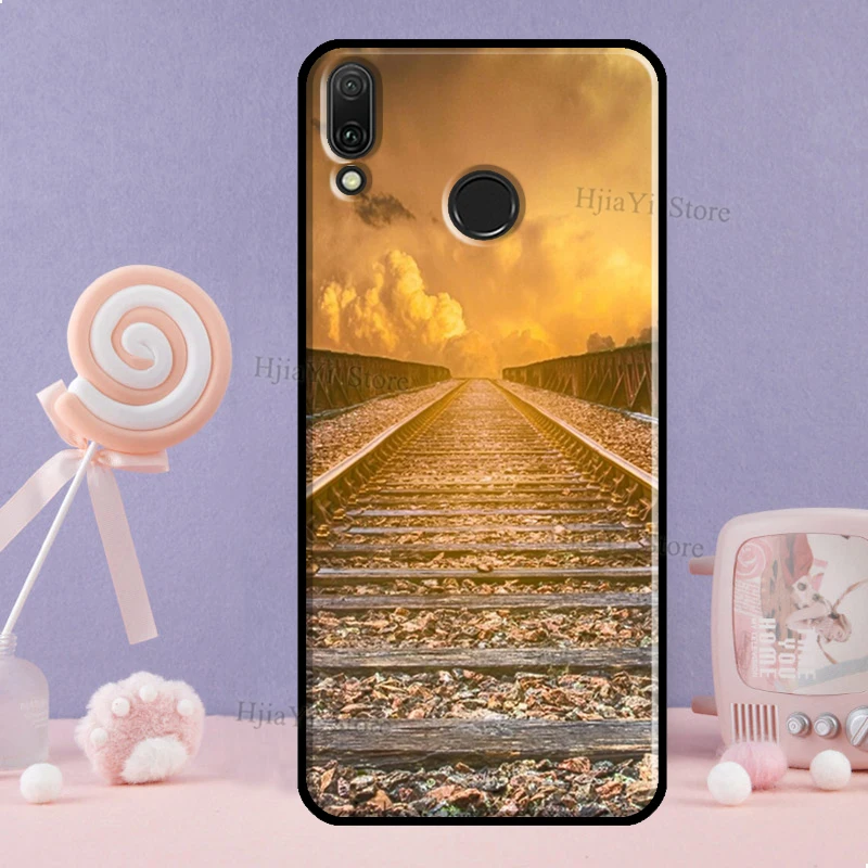 Scenic Railroad Train rail Soft For Huawei Y7A Y6P Y5P 2020 Y3 II Y9 Y7 Y5 Y6 Prime 2018 2017 2019 Nova 3i 5T Case