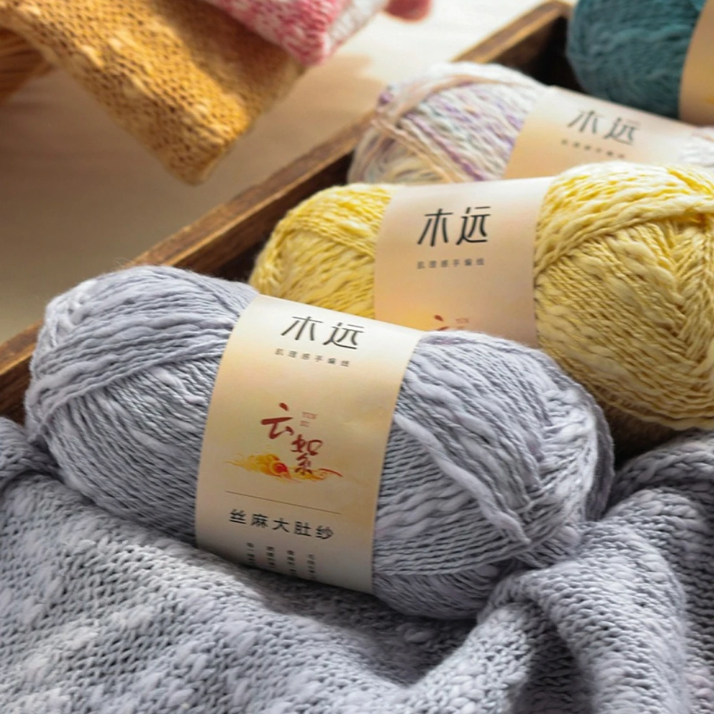 50g Tencel Linen Belly Yarn Spring Summer Handmade Crochet Rod, Needle and Thread Breathable