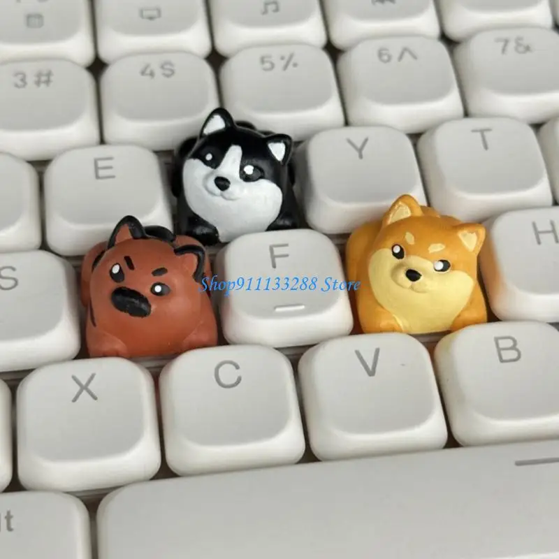 G88D Unique Resin Dog Keycap Shiba Inu Keycap Elevates Mechanical Keyboard Personlity For Creative Work Experience